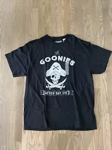 Mens Black THE GOONIES NEVER SAY DIE Cotton Graphic T-Shirt - NWT - XLARGE - Picture 1 of 4