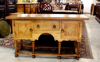 American Antique Inlaid 2 Door Sideboard Cabinet Server with 1 Drawer - Image 1 of 4