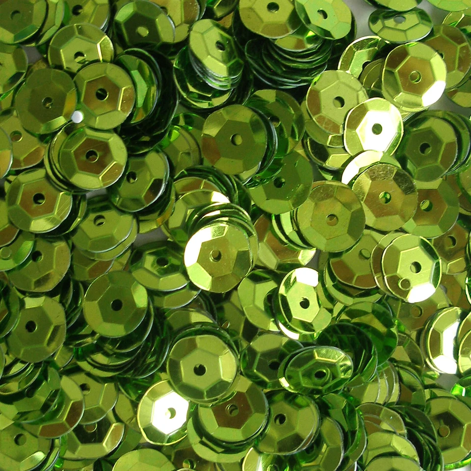 Lentejuelas Verde Lima 8mm Taza Redonda ~400 o ~4.750 Piezas Suelta Alta Calidad Foto 1 de 1