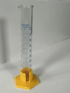 KIMAX KIMBLE 20025-H 50 mL Graduated Cylinder Plastic Base TD (EX) - Picture 1 of 7