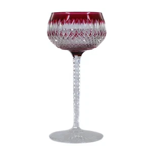 Stängelglas mit violettem Überfang, Schliff Loreley, Val St. Lambert, um 1915. - Picture 1 of 4