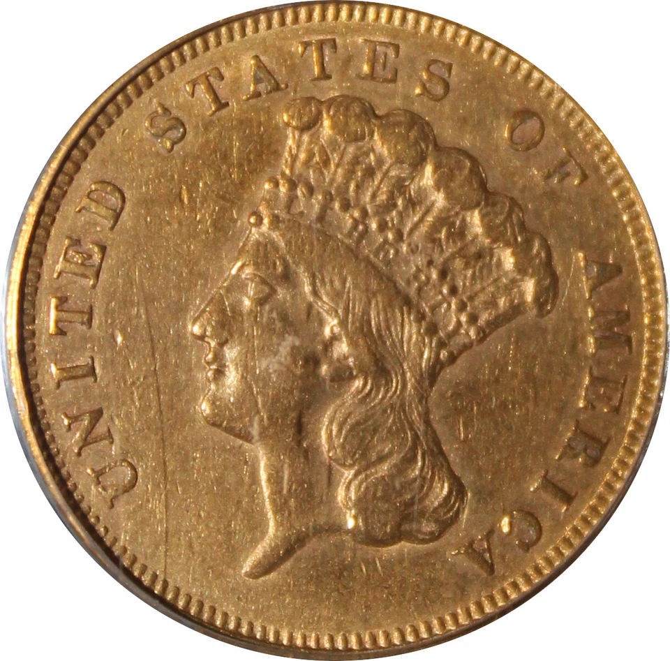 1856-S XF40 Three Dollar Gold Piece, PCGS 20525152 - Image 1 of 4