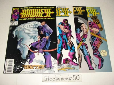 Lote de cómics Hawkeye #1-4 Marvel 1994 2 3 COMPLETO 1er Javelynn Rover Dixon Kolins Foto 1 de 4