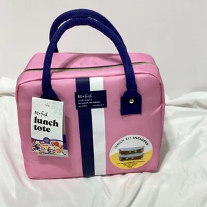 Borsa pranzo Fit + rosa fresco con contenitori borsa pranzo isolata nuova con etichetta - Foto 1 di 10