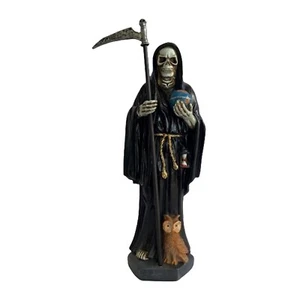 Santa Muerte 12" pulgadas | Estatua de la Santa Muerte | Parca | Negro/Negro - Imagen 1 de 2