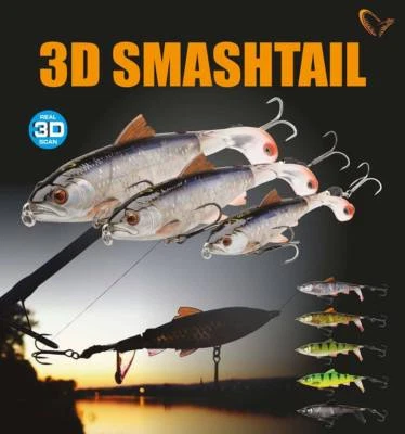 Savage Gear 3D Smash Tail Minnow 100 135 170 mm Smashtail Topwater Bait - Bild 1 von 3
