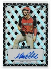 2022 Leaf Perfect Game BLACK Prizm AUTO Max Clark #MA-MC1! Tigers Autograph! /10