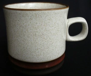 New~DENBY~Potter's Wheel~STONEWARE~Ring Handle Mug~RUST BROWN~Speckled~3 1/2" - Picture 1 of 11