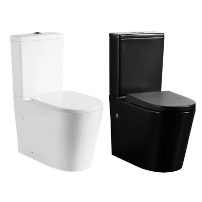 SORRENTO BATHROOMS Comfort Height Close Coupled Toilet Soft Close Seat Eco-Flush Cistern WC Pan New