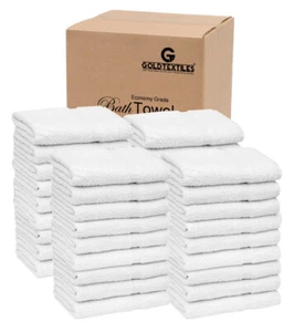 Toallas de baño blancas ricas en algodón 22x44 grado ligero y económico para salones blancas - Imagen 1 de 45