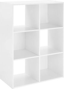 Whitmor 6422-8857-WHT 6 Section Cube Organizer - White