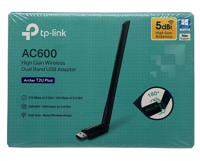 NEW TP-Link USB WiFi Adapter for PC Archer T2U Plus - AC600 - Image 1 of 3