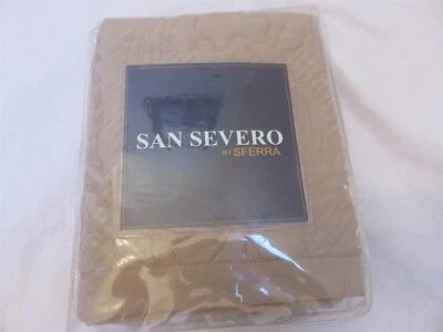 1 Sferra Anabelle Matelasse Floral Euro Sham Fawn Foto 1 de 4