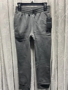 Hurley  Boy's Size Small Gray Heather Logo Sweatpants Joggers Fleece - Picture 1 of 5