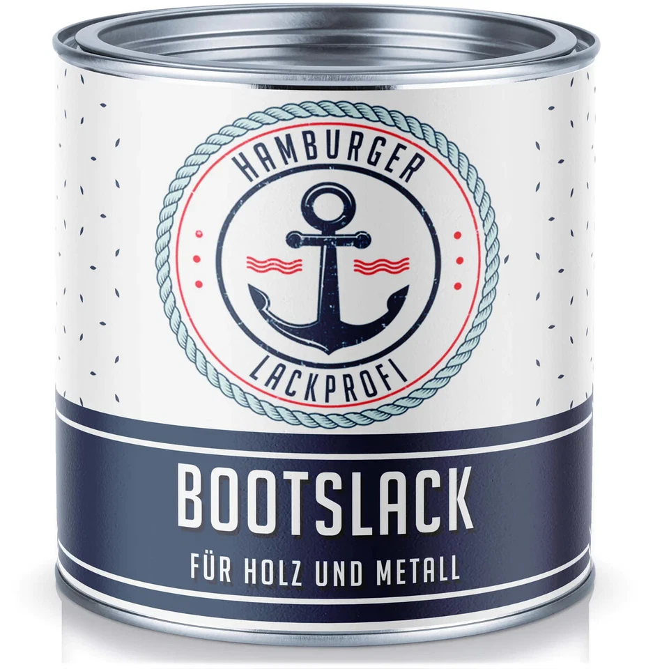 HAMBURGER LACK-PROFI Bootslack GLÄNZEND Schiefergrau RAL 7015 Grau Holz & Metall Yachtlack HLP