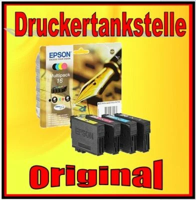 original Multipack EPSON 16 cmyk Workforce WF-2630 WF-2660 WF-2750 WF-2760 T1626 - Bild 1 von 3