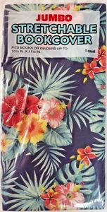 Jumbo Stretchable Bookcover, Washable Fabric- Tropical- Fits up to 10.5'' X 11'' - Imagen 1 de 2