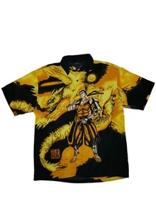 Vintage Exco Jeans Anime Samurai Button Up Shirt Large Y2K - Picture 1 of 2