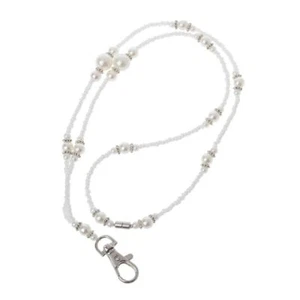 Bead Chain Lanyard Necklace with Clasp Badge Holder Jewelry Decoration - Picture 1 of 10