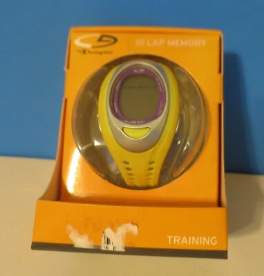 Reloj deportivo Champion 10 vueltas con memoria con cronómetro alarma digital amarillo nuevo en caja Foto 1 de 2