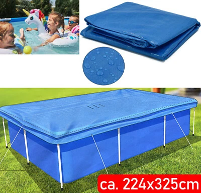Pool Abdeckplane Rechteckig Frame Cover Abdeckung Plane Poolabdeckung 325x224cm - Bild 1 von 4