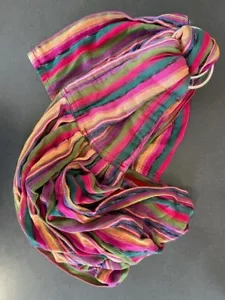 Maya Wrap Medium Baby Carrier Quetzal Ring Sling Multicolor Striped Cotton - Picture 1 of 4