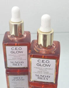 Sunday Riley CEO Glow Vitamin C + Turmeric Face Oil Duo 20ml (2 x 10ml) New & UB - Picture 1 of 7