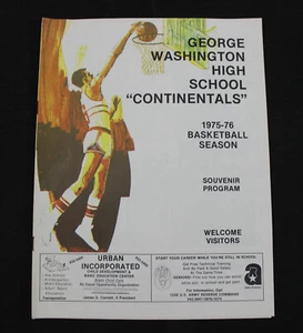 1975-76 GEORGE WASHINGTON HIGH SCHOOL VS. ATTUCKS BASKETBALL PROGRAM, INDIANA - Picture 1 of 5