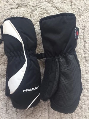Head Outlast Unisex Youth Child Kid Black & White Zipper Ski Winter Mittens XS - Photo 1/2