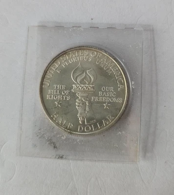 1993-W Unc James Madison Bill of Rights Commemorative Half Dollar 90% Silver - Image 1 of 2