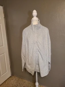 Shewin gemütliche hellgraue Damenjacke mit Reißverschluss neu ohne Etikett Reißverschlusstaschen XL - Bild 1 von 9