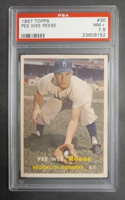 1957 Topps - #30 Pee Wee Reese - HOF - PSA 7.5 NM+ - Image 1 of 2