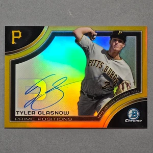2015 Bowman Chrome Prime Position Auto GOLD REFRAKTOR Rc #d/50 Tyler Glasnow - Bild 1 von 2