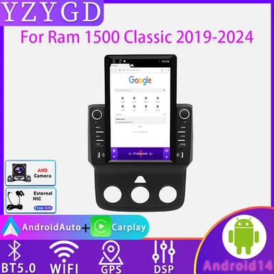 For Ram 1500 Classic 2019-2024 Android GPS Carplay Radio Multimedia Car Stereo  - Image 1 of 4