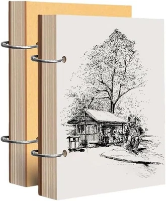 2 Pack Sketchbook,5.1 "X 7.4" Sketch Book Set,85Pages/170 Pages,Thick 160Gsm Pap - Image 1 of 4