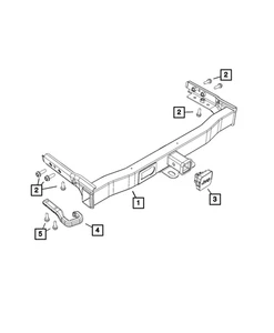 Genuine Mopar Hitch Receiver 82213349AD - Picture 1 of 4