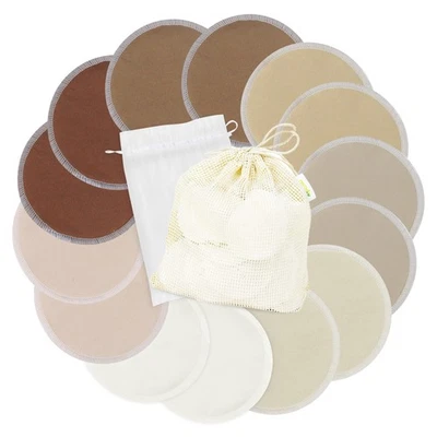 Paquete de 14 almohadillas para senos de lactancia Wegreeco + bolsa de lavandería bolsa de almacenamiento de viaje, 4,7 i... Foto 1 de 4