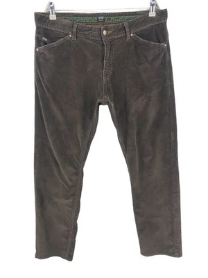 HUGO BOSS Hombres Los Ángeles Pantalones De Pana Ajuste Regular Talla W35 L29 - Imagen 1 de 4