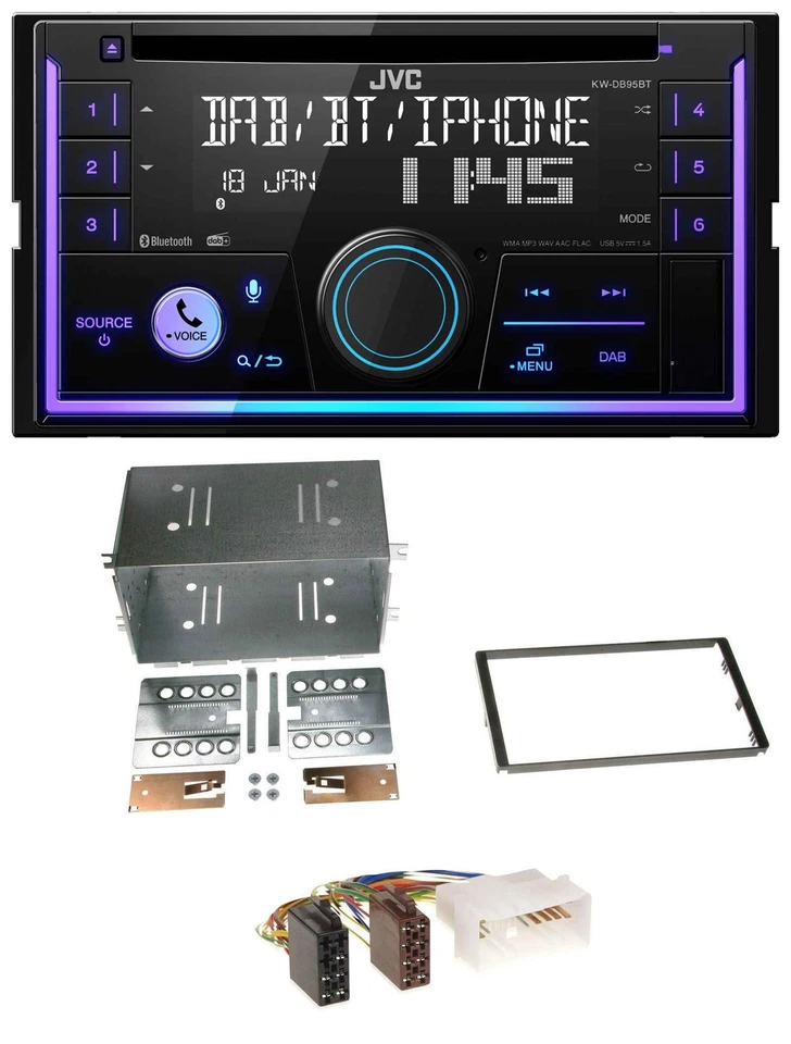 JVC MP3 USB 2DIN DAB Bluetooth CD Autoradio für Kia Optima Magentis 05-10 - Bild 1 von 4