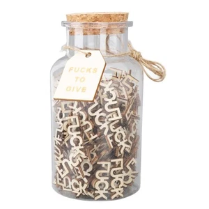 100PCS Jar Of Fucks Mini Fucks To Give Wooden Letters Funny Gifts For DIY US - Picture 1 of 23