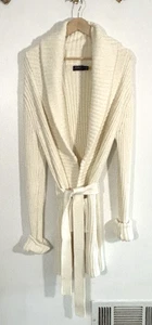 Maglione cardigan Polo Ralph Lauren collo sciallato cravatta vita taglia media a costine - Foto 1 di 7