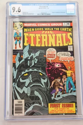 Cómics de Marvel de Eternals #1 con clasificación CGC 9,6 páginas blancas 7/76 Foto 1 de 2