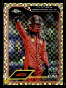2024 Topps Chrome Formula 1 - Checker Flag Gold Refractors - #157 Carlos Sainz - Picture 1 of 2