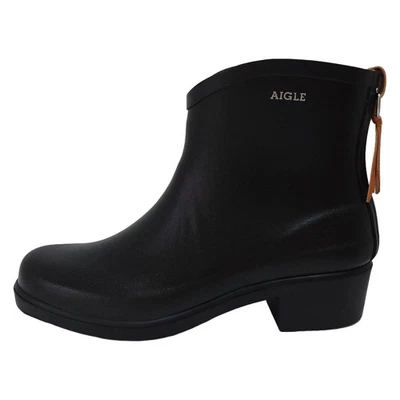 Auténticas botas para mujer AIGLE - de goma marrón claro negras Foto 1 de 4