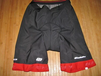 BELLWETHER ELITE CS Cycle Shorts Size XL Nylon Polyester Spandex BLACK with RED - Image 1 of 3