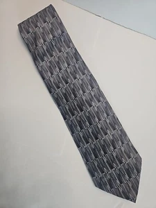 Stafford Neck Tie Silk Geometric Gray Tones Classic Standard - Picture 1 of 9