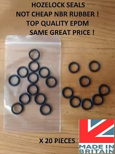 More details for 20 x hose pipe connector seals o rings (epdm) pack of hozelock gardena hoselock