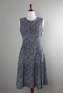 CALVIN KLEIN $139 Crepe Stretch Printed Sleeveless A-Line Dress Size 12 - Picture 1 of 6