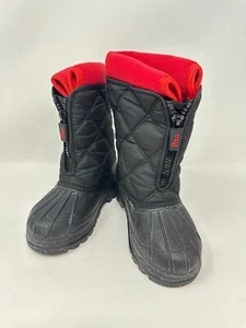 Polo Ralph Lauren Toddler Winter Boots - US:9, Black/Red, J1(B346T) - Picture 1 of 7
