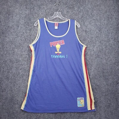 Looney Tunes Dress Womens XL Blue Tweety Power Is Everything Sleepwear Tank - Image 1 of 4